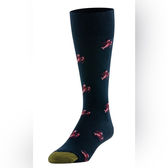 GoldToe Edition Mens Lobsters Crew Socks Assorted, 3 Pack - Picture 3 of 6